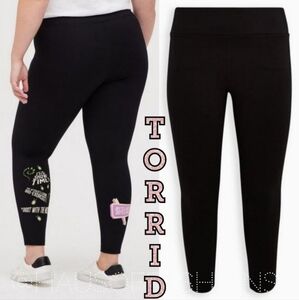 TORRID Black BEETLEJUICE Slim Fix Pixie Leggings!